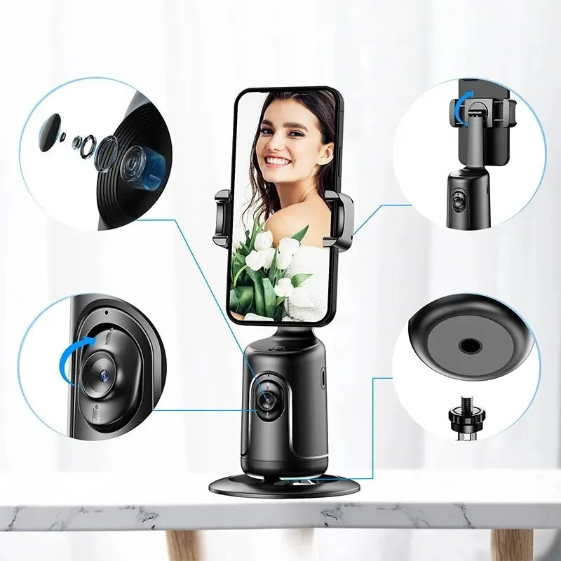 Smart AI Face Tracking Phone Holder [360 Auto Rotation]
